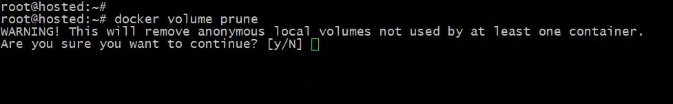# docker volume prune