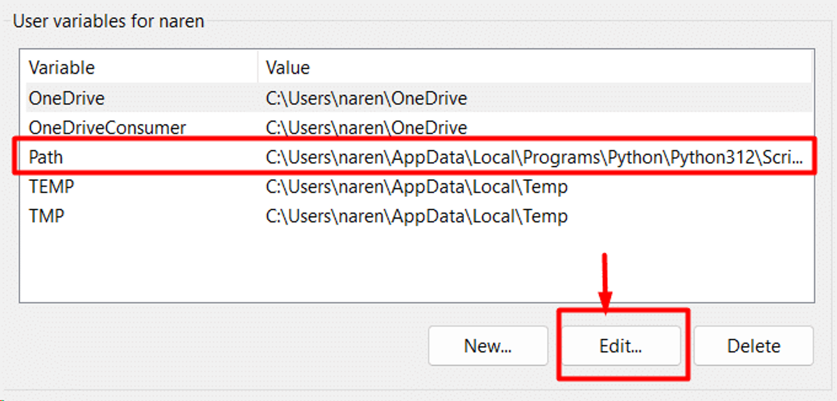 user variables for naren