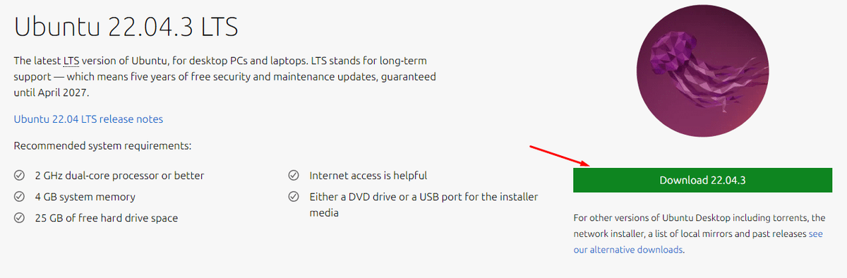 Download Ubuntu From the Official Website