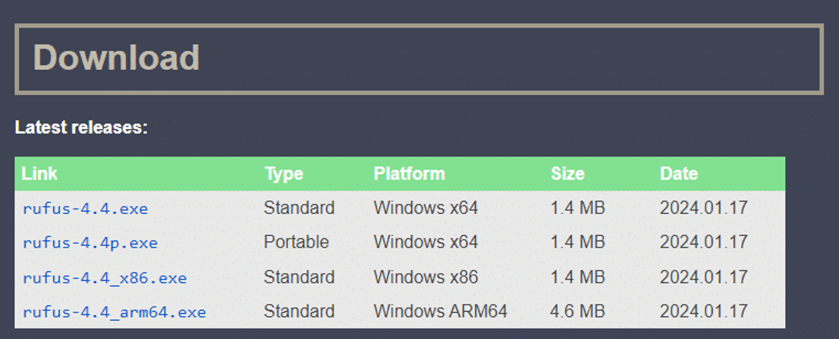 Make a Live USB on Windows