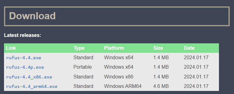 Make a Live USB on Windows