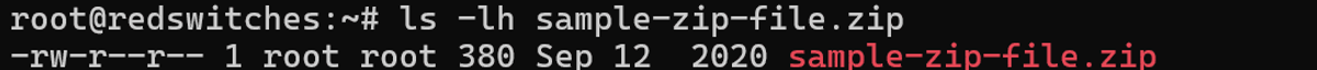 # ls -lh sample-zip-file