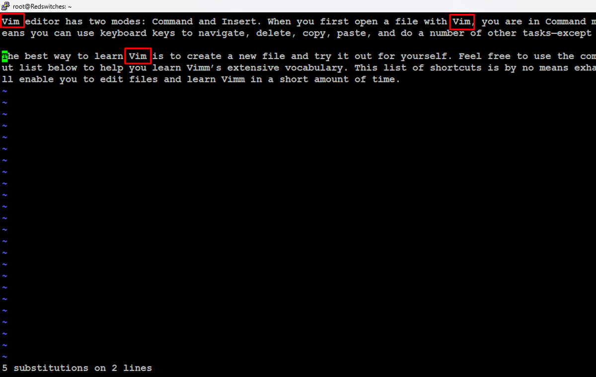 vim editor 5