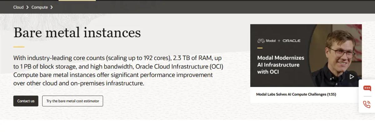 Oracle Bare Metal