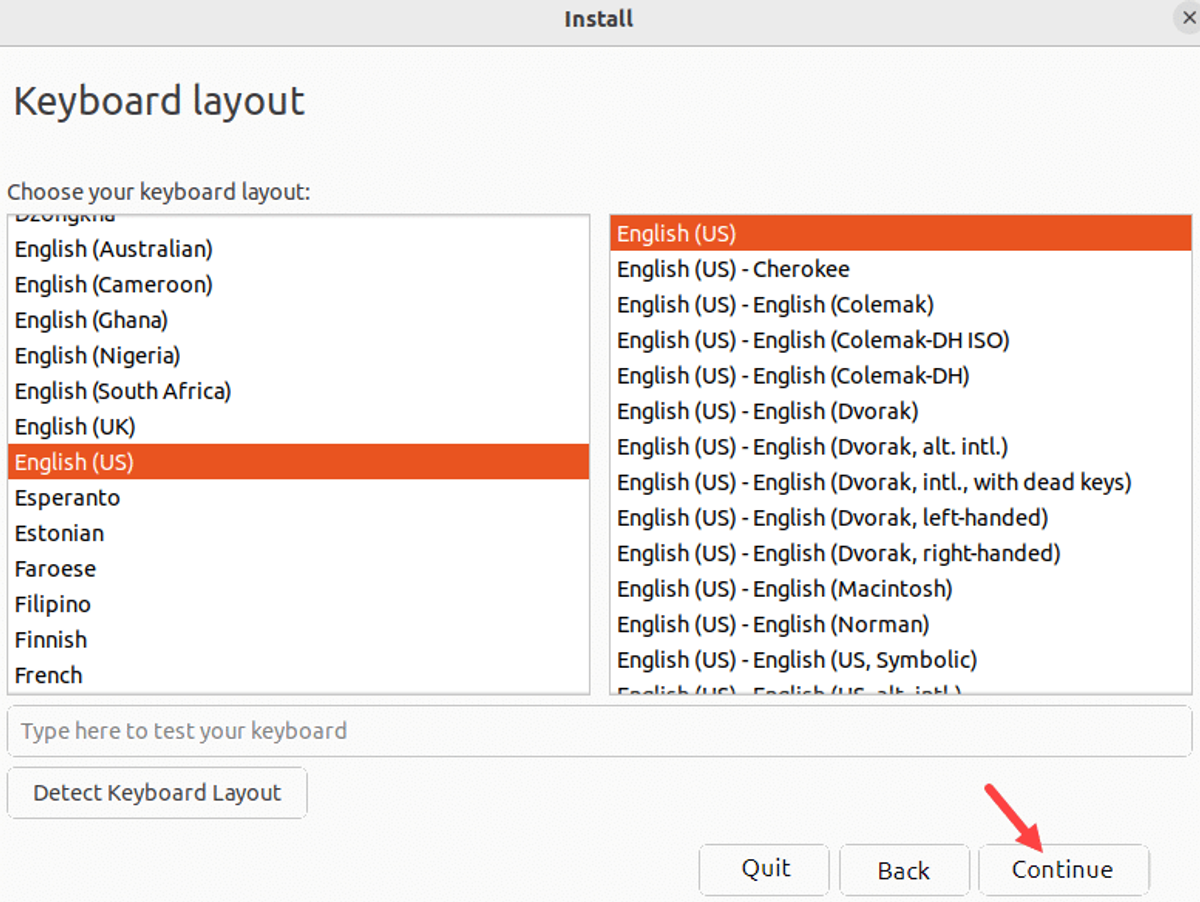 keyboard layout