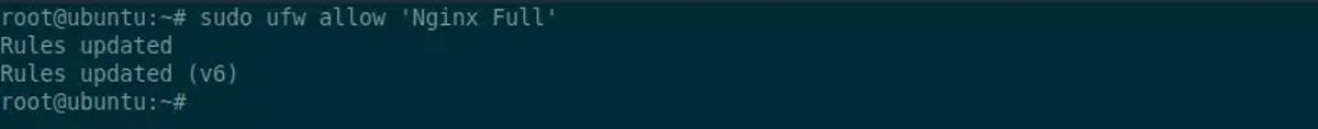 sudo ufw allow 'Nginx Full’