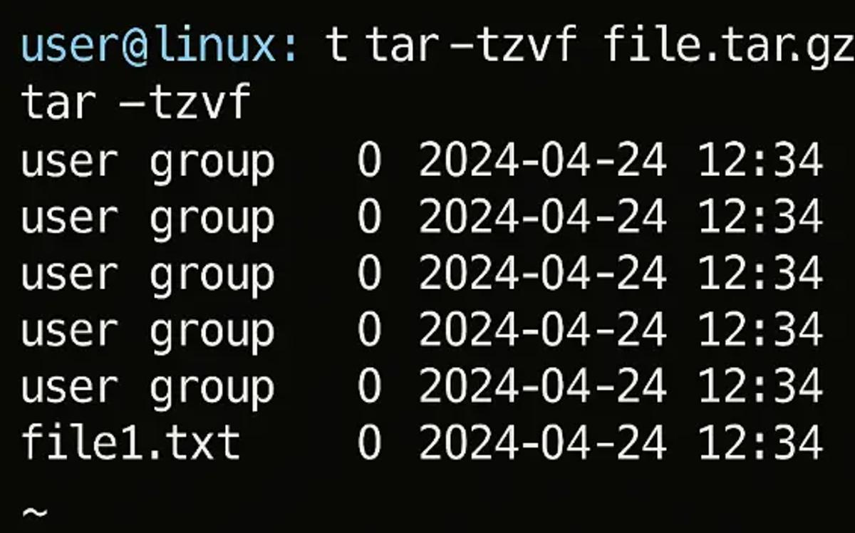 List Contents Without Extracting