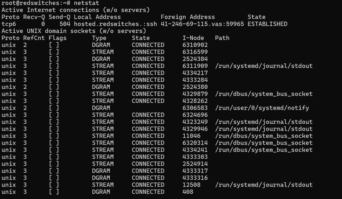 # netstat