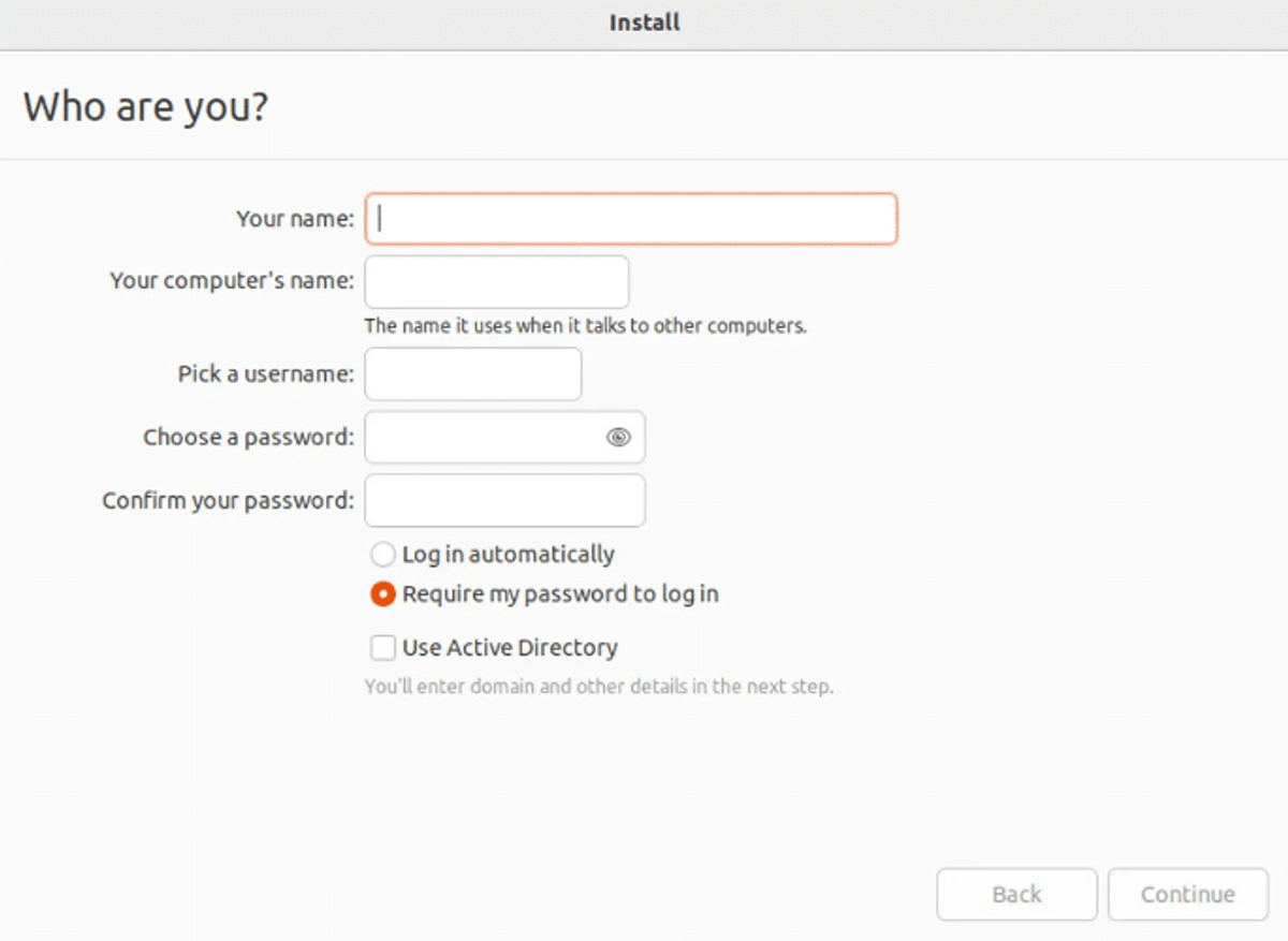 personal details setting