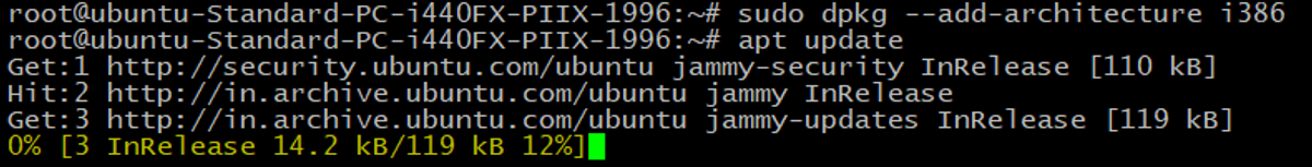 sudo dpkg add architecture output