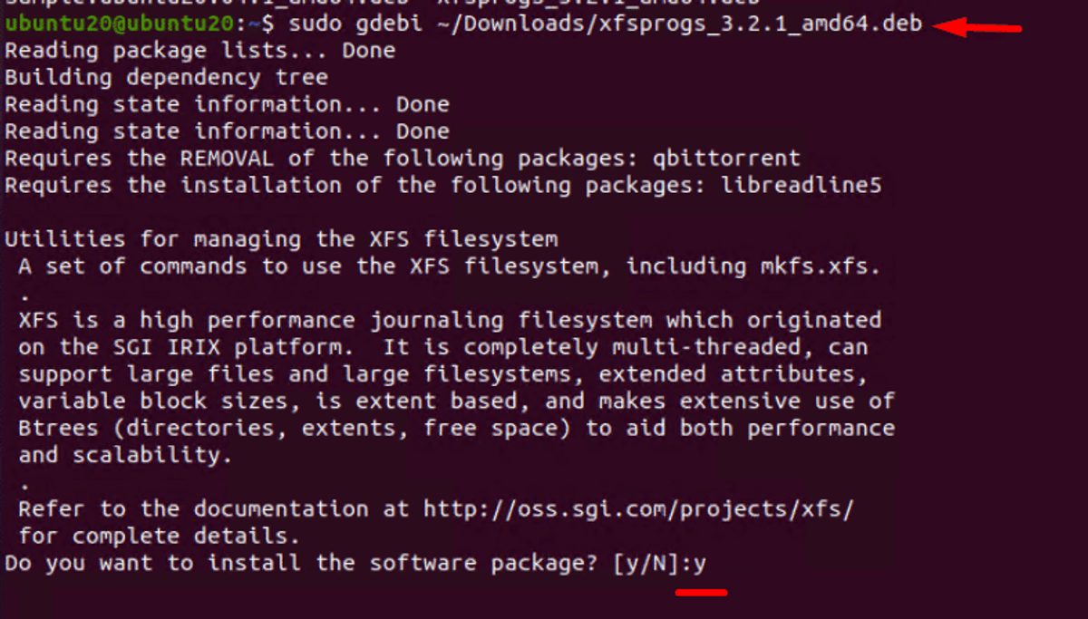 sudo gdebi <package path>