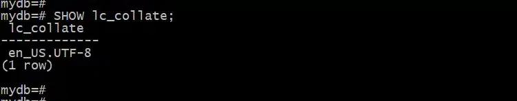 SHOW lc_collate
