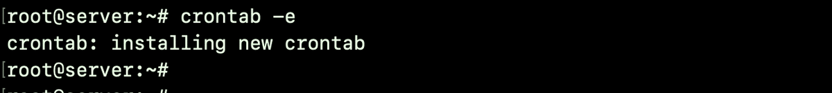 crontab -e