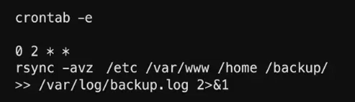 # crontab -e