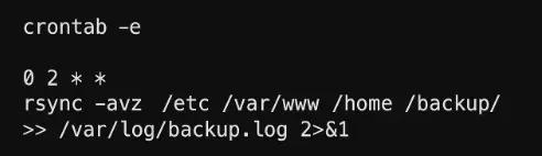 # crontab -e