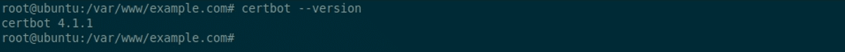 certbot --version