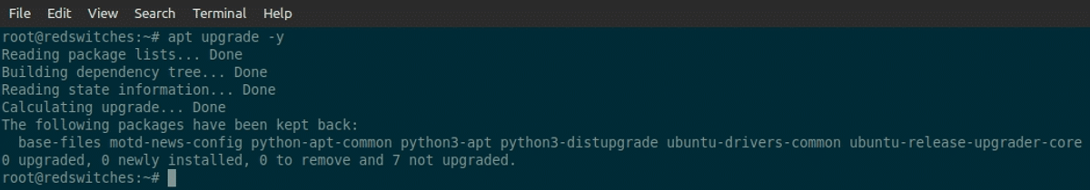 Upgrade Server Packages