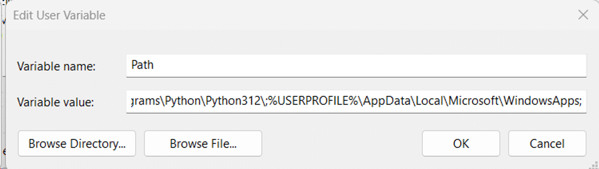 edit user variables