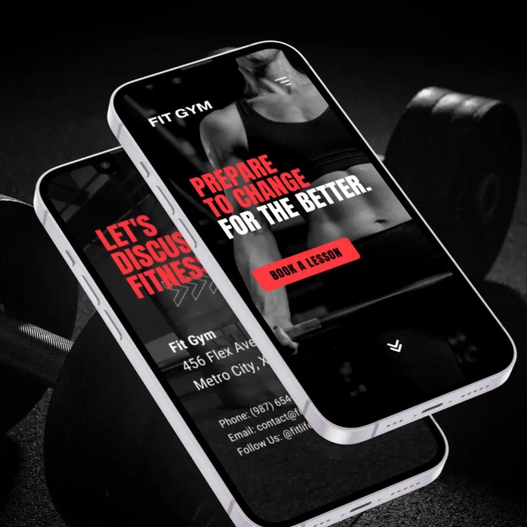 Fitness mobile mockup