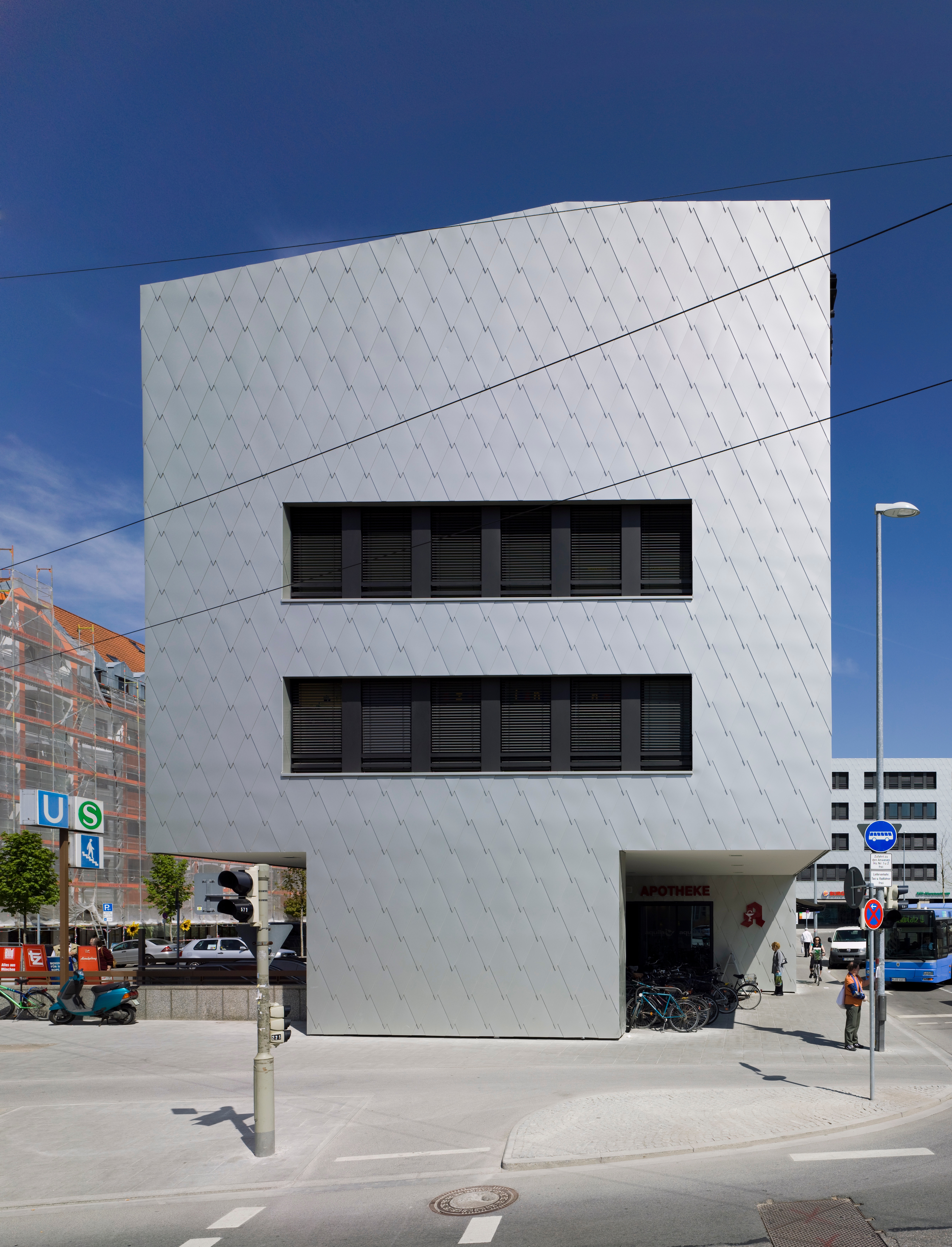 Gesundheitszentrum, Giesinger Bahnhof, Fassadenansicht