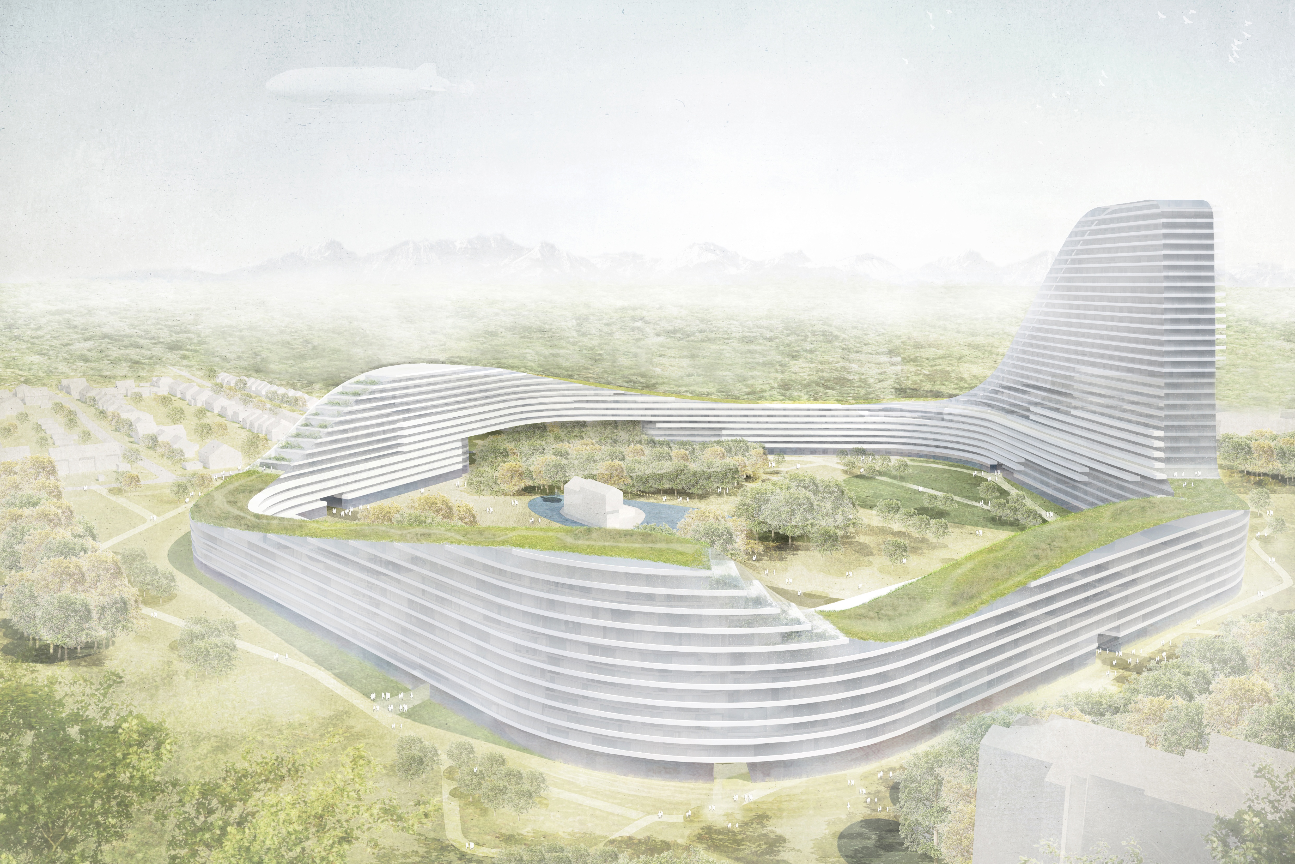 Goetz Castorph Lehmann Tabillion Architektur Städtebau München Wettbewerb Bauindustriezentrum Nürnberg 1. Preis Schwarzplan