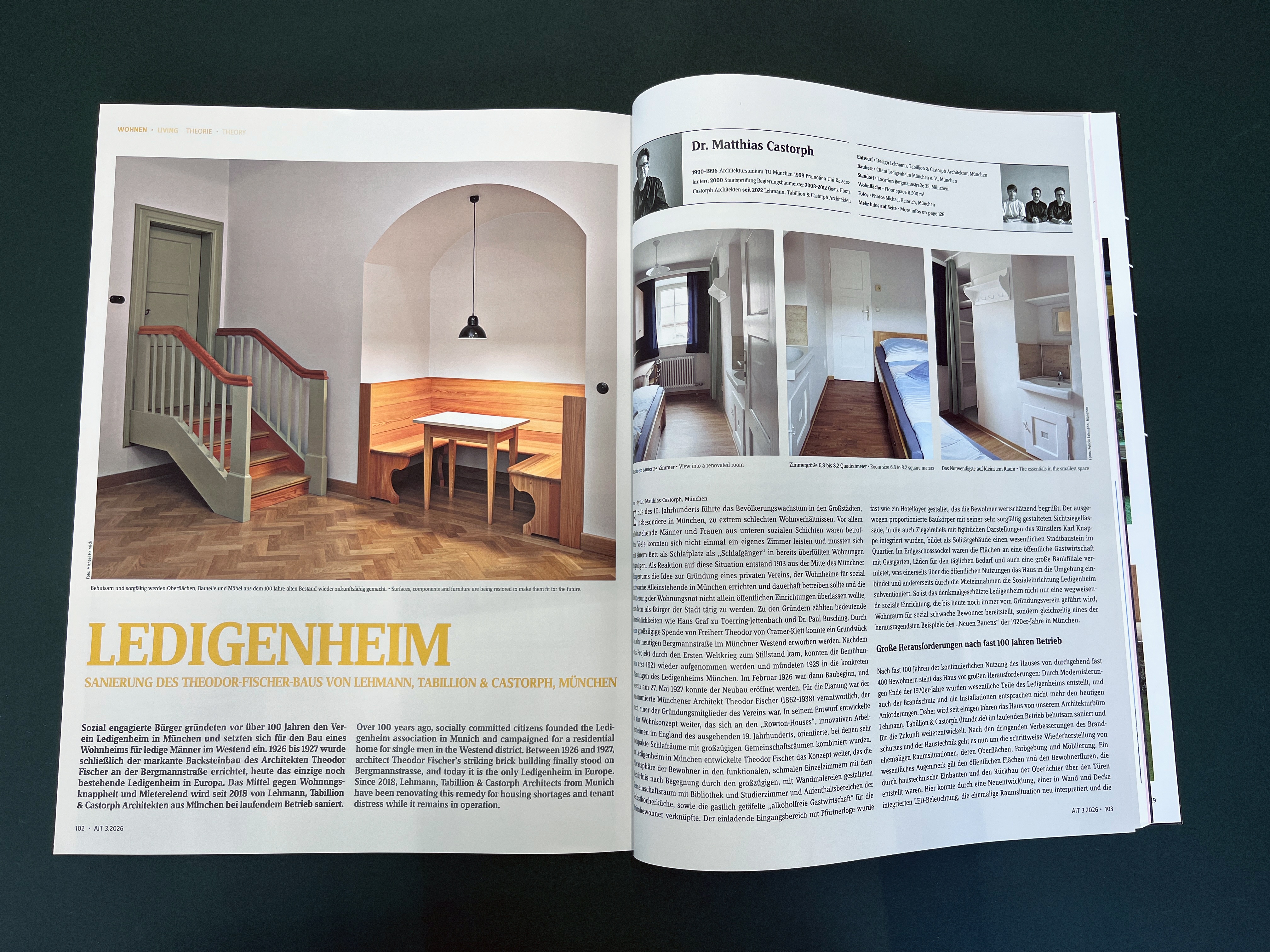 AIT 03.2026 Ledigenheim München Sanierung Lehmann Tabillion & Castorph Bestand Denkmalschutz Veröffentlichung