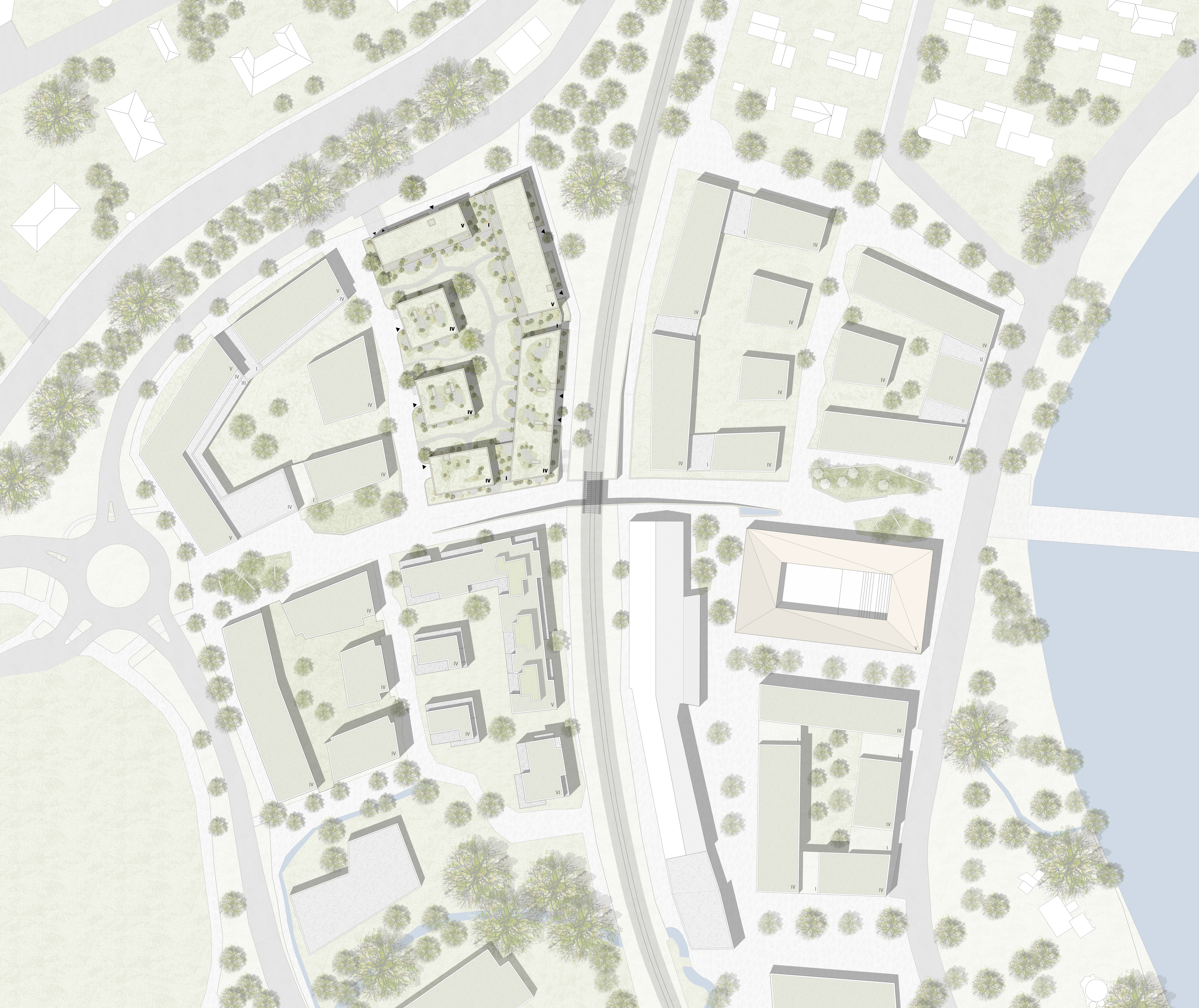 Goetz Castorph Lehmann Tabillion Architektur Städtebau München Landsberg am Lech Papierfabrik Wettbewerb BalkoneLageplan