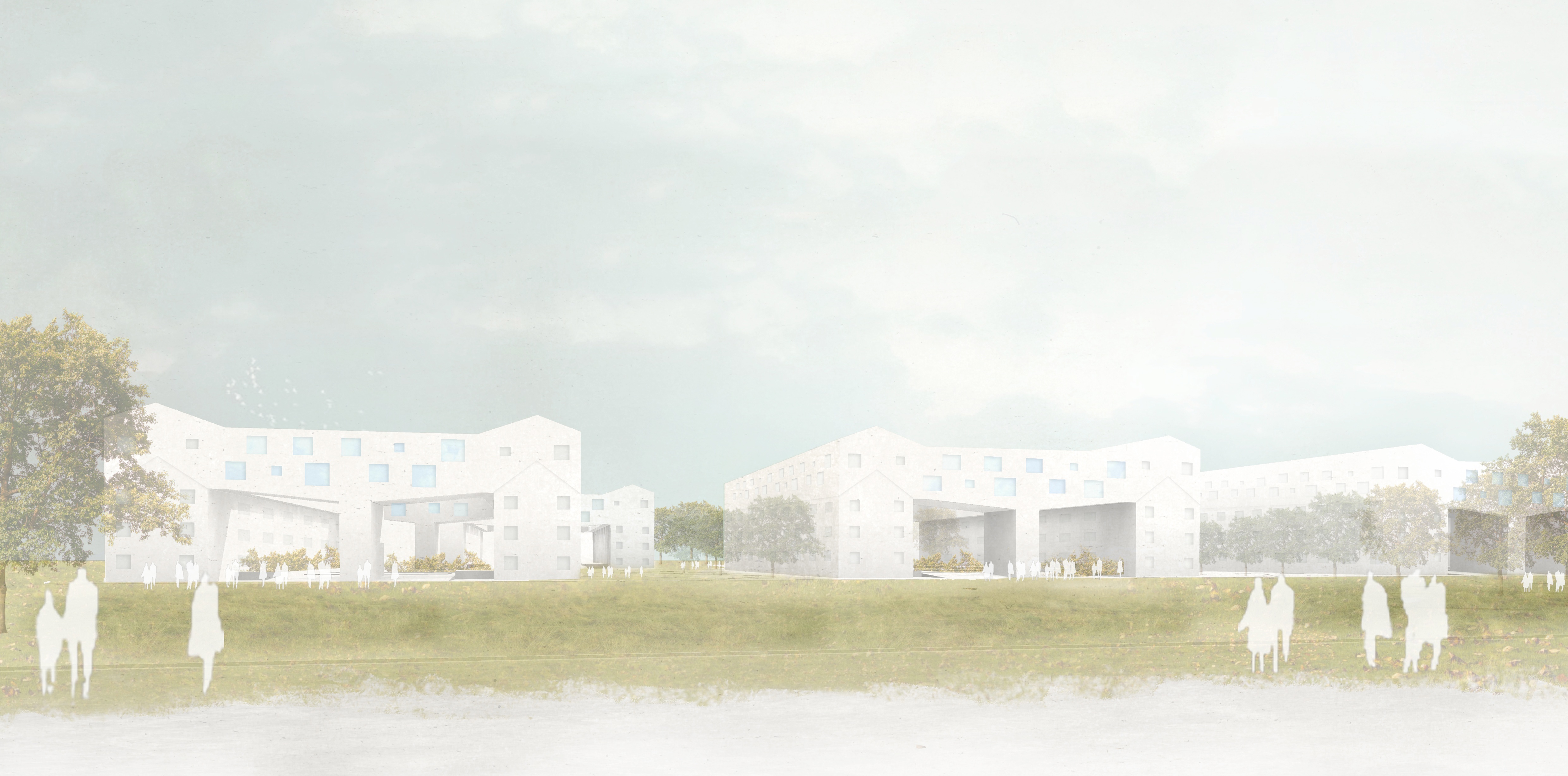 Goetz Castorph Lehmann Tabillion Architektur Städtebau München Wettbewerb Bestand Aufstockung Zeile zum Block Visualisierung