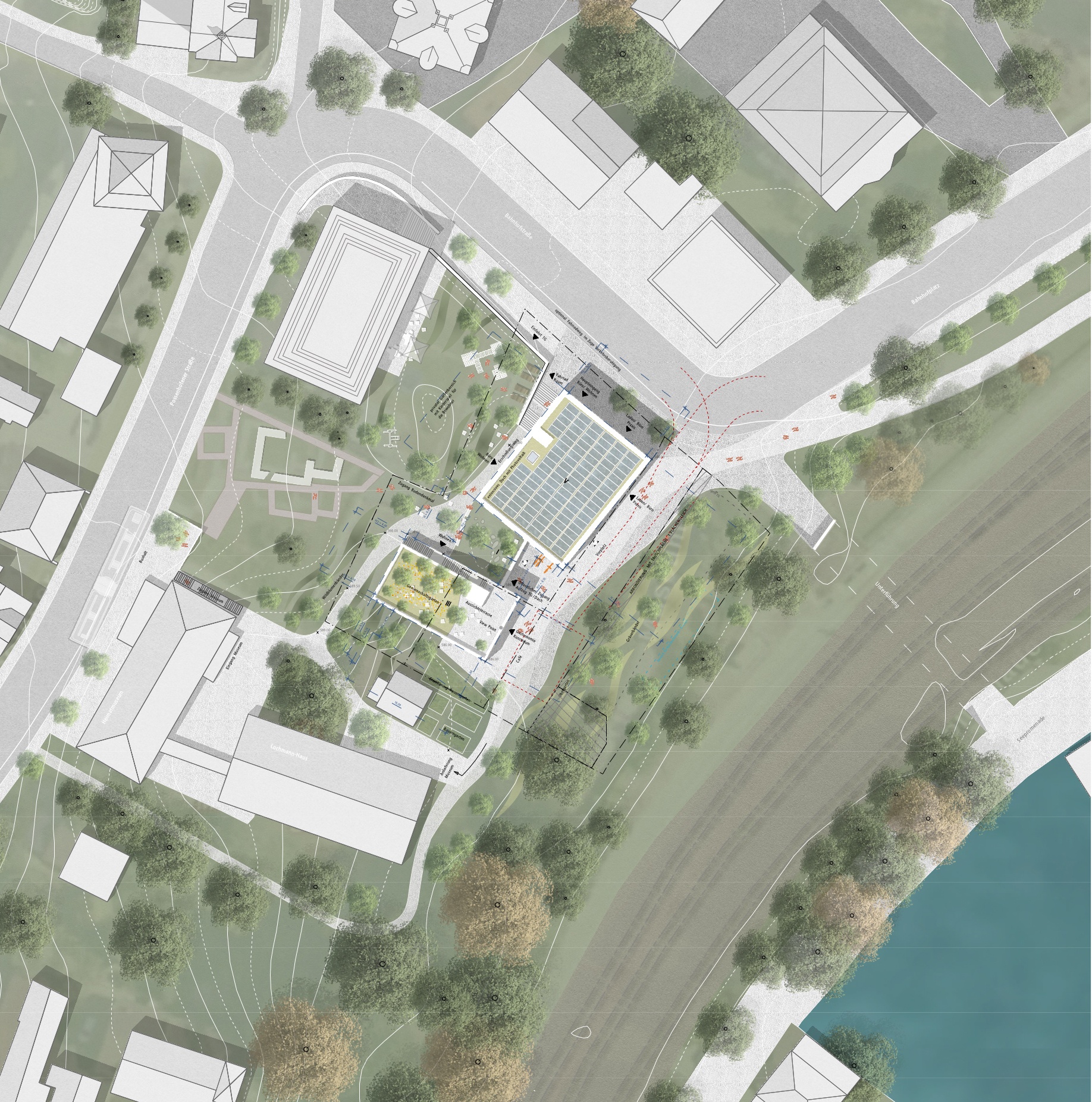 Lehmann Tabillion Castorph Wettbewerb Museumsquartier Starnberg Lageplan