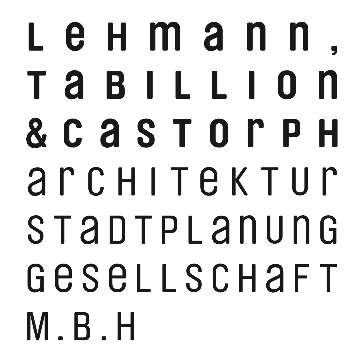 Neues Logo Lehmann, Tabillion und Castorph Architektur Standplanung Gesellschaft M.B.H München 2xGoldstein Grafik 