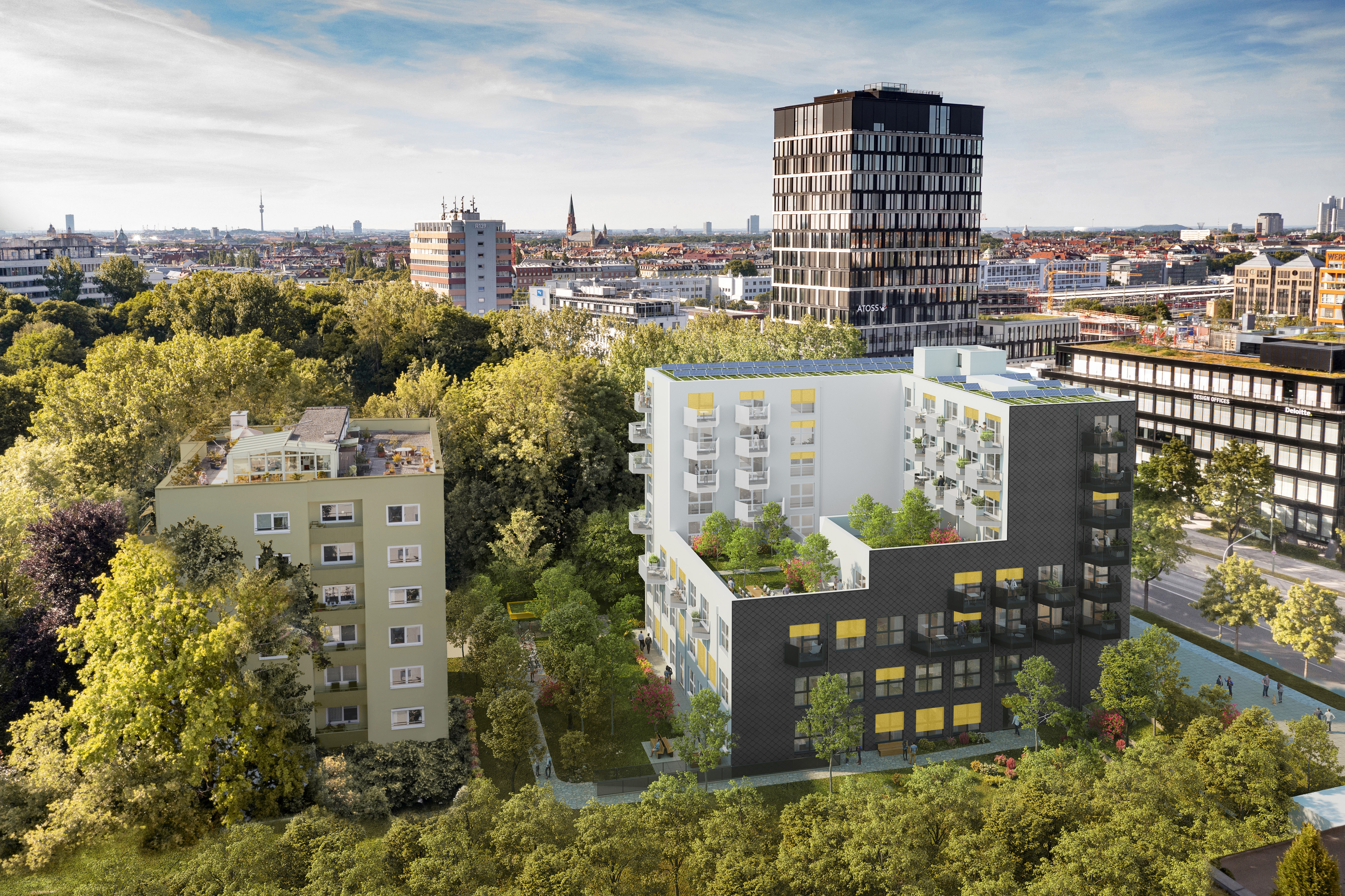 Lehmann Tabillion & Castorph Architektur Stadtplanung Gesellschaft mbH München Rosenheimer Straße schwarz weiß