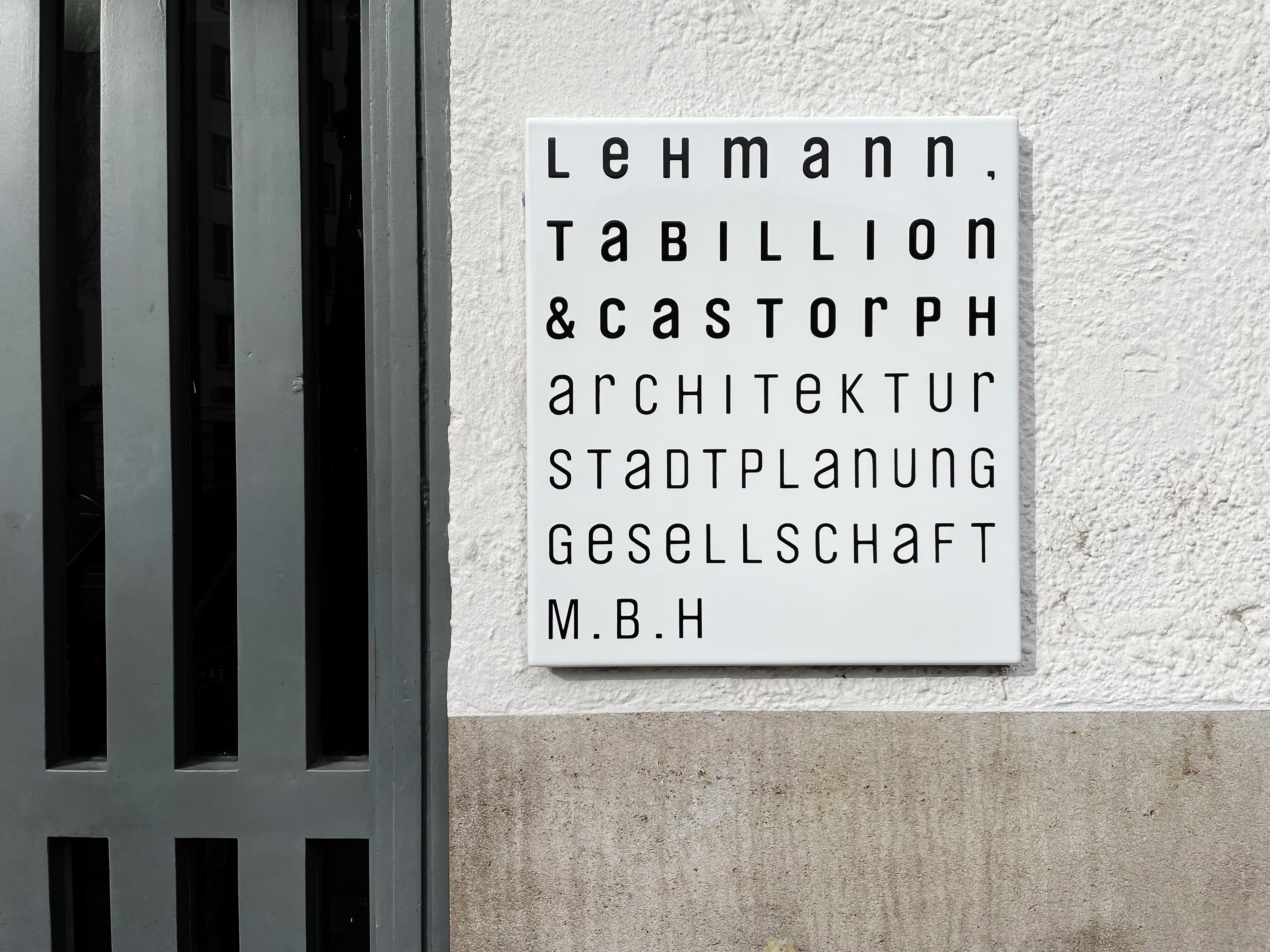 Lehmann Tabillion Castorph Archiektur Goetheplatz Lindwurmstraße Schild