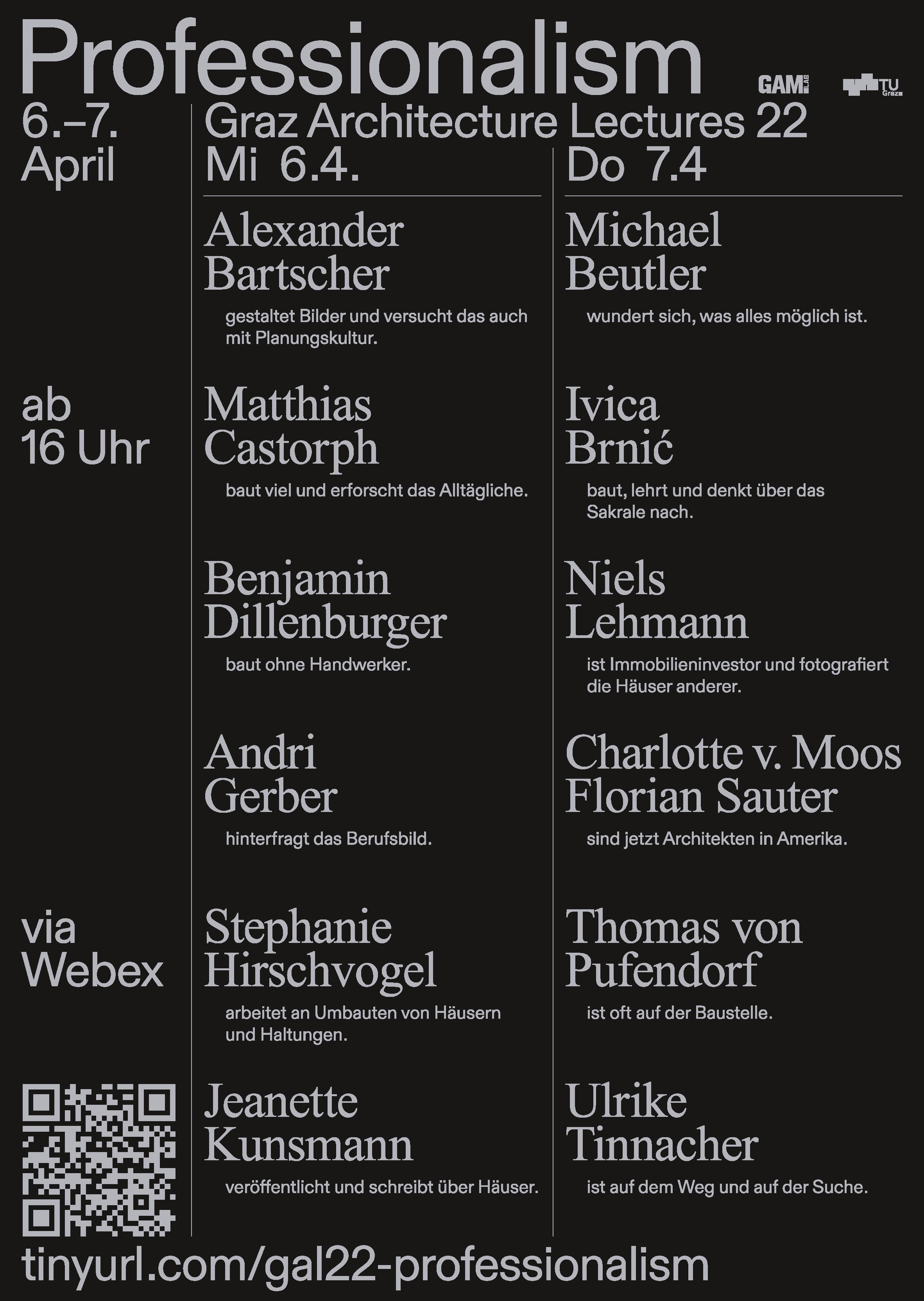 Vortrag Matthias Castorph Graz TU Graz Architecture Lectures 2022 April GAM Lehmann Tabillion und Castorph Architektur Städtebau München LTC