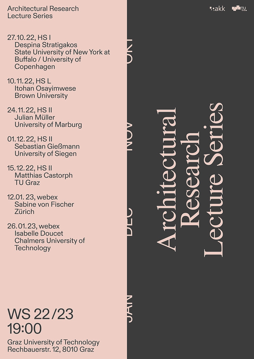 Vortrag Matthias Castorph Graz Architectural Research Lectures Doctoral School TU 15.12.2022 ENBEDE Graz WS22 Goetz Castorph Lehmann Tabillion Architektur Städtebau München LTC
