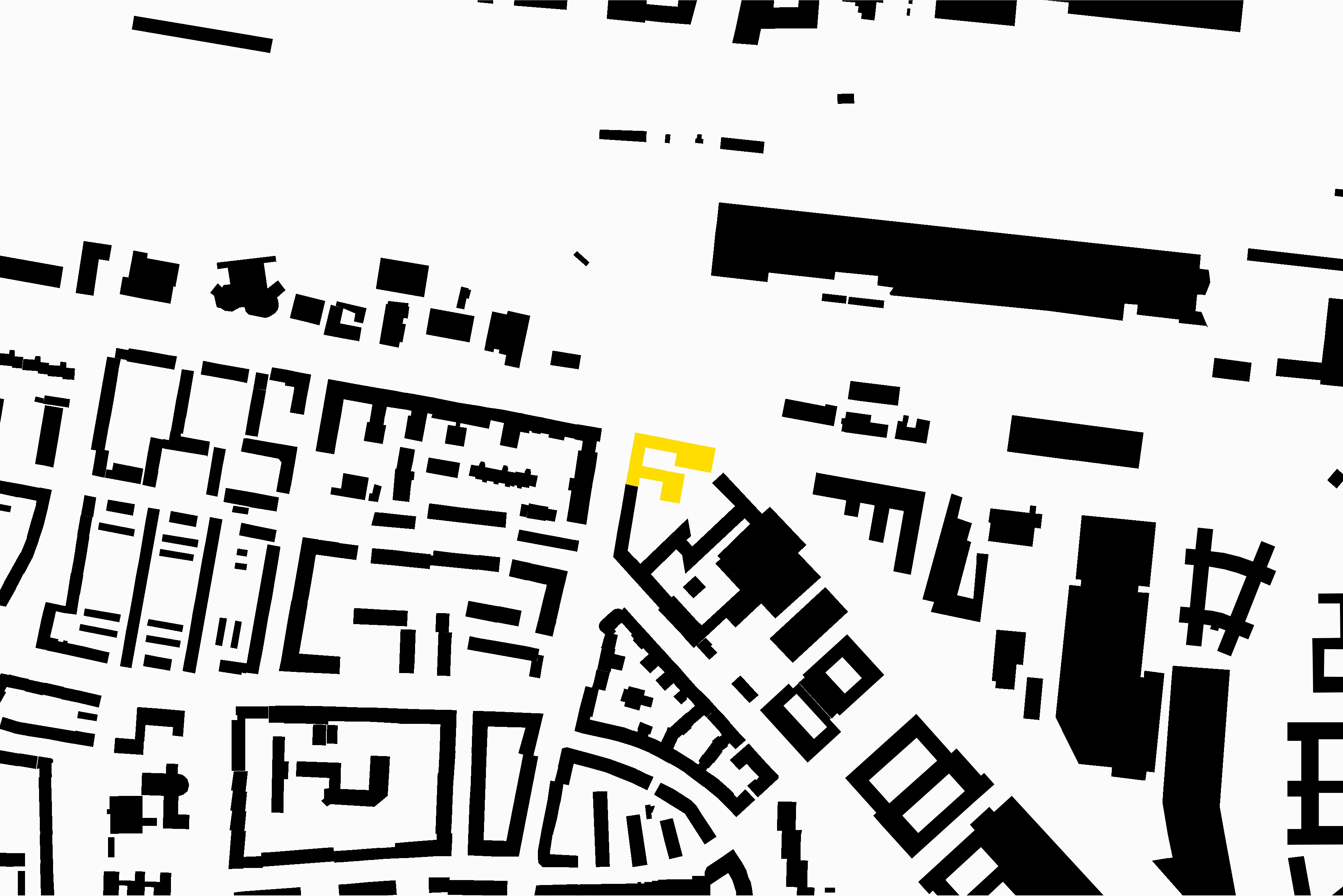 Goetz Castorph Lehmann Tabillion Architektur Städtebau Bürogebäude Landsbergerstr. München Elsenheimerstr. Arrow Trikot Streifen Fassade Lamellen Linien schwarz Städtebau Tiefgarage Friedenheimer Brücke Schwarzplan