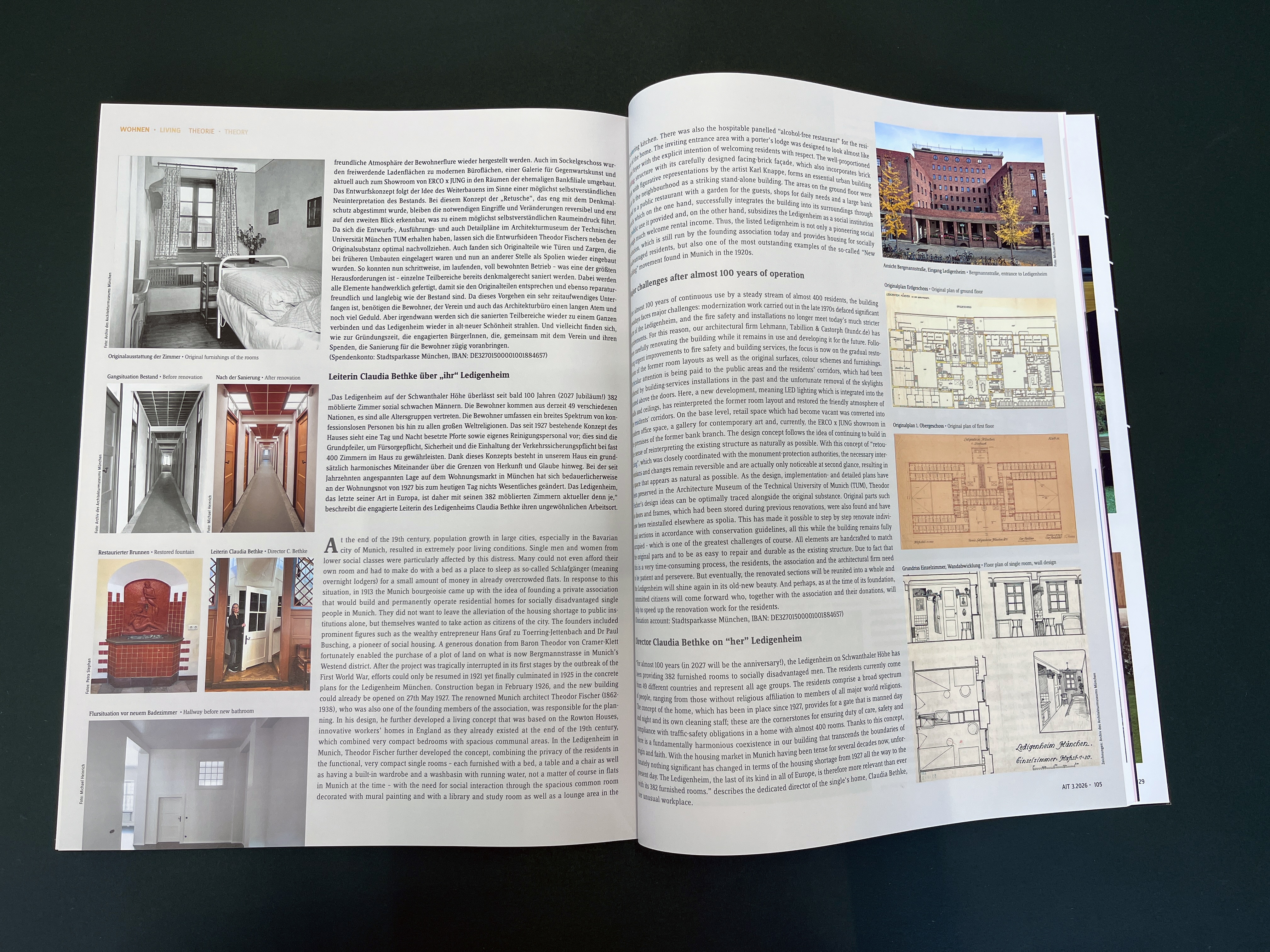 AIT 03.2026 Ledigenheim München Sanierung Lehmann Tabillion & Castorph Bestand Denkmalschutz Veröffentlichung