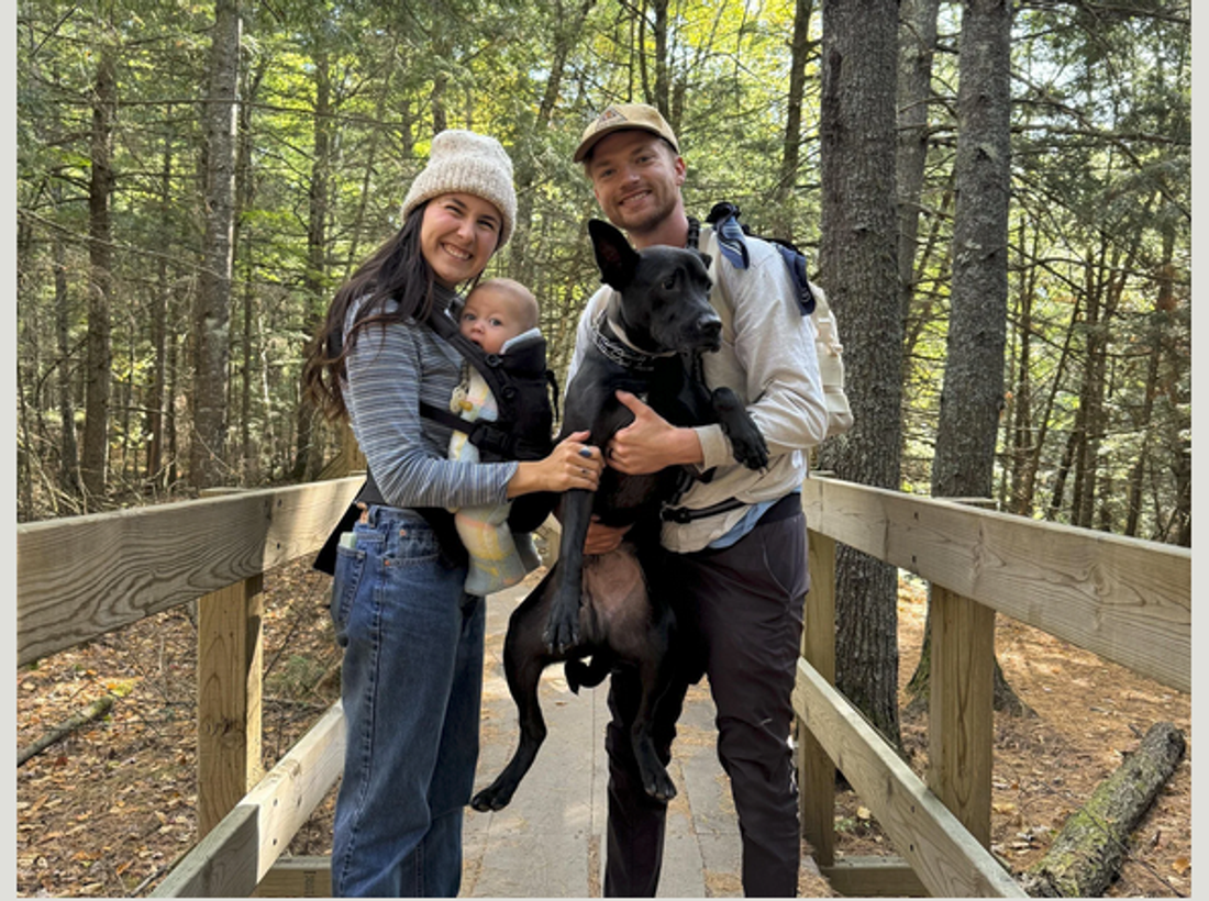 Blake Radtke with family on a North Shore trail