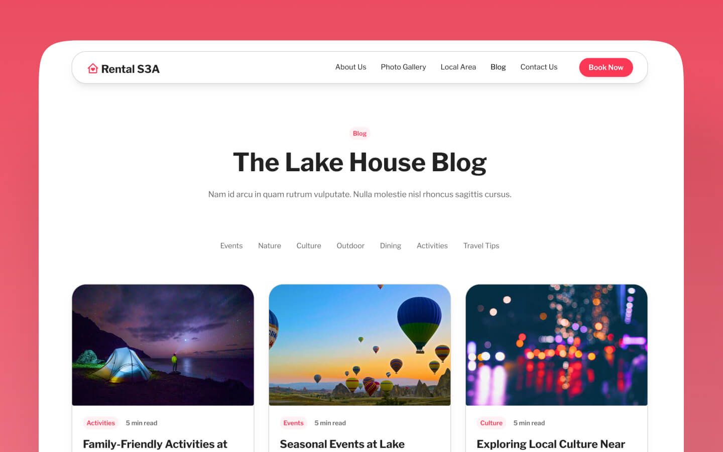 Rental S3A - Airbnb & Short Term Rental Webflow Template gallery 1