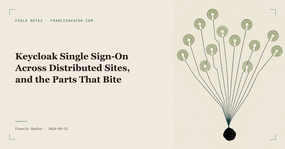 Keycloak Single Sign-On Across Distributed Sites, and the Parts That Bite