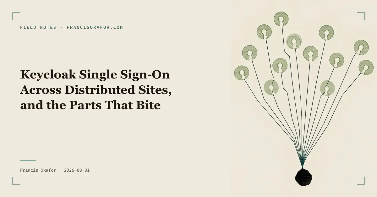 Keycloak Single Sign-On Across Distributed Sites, and the Parts That Bite