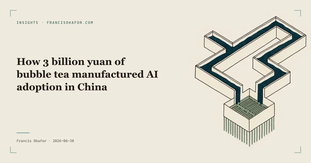 How 3 billion yuan of bubble tea manufactured AI adoption in China