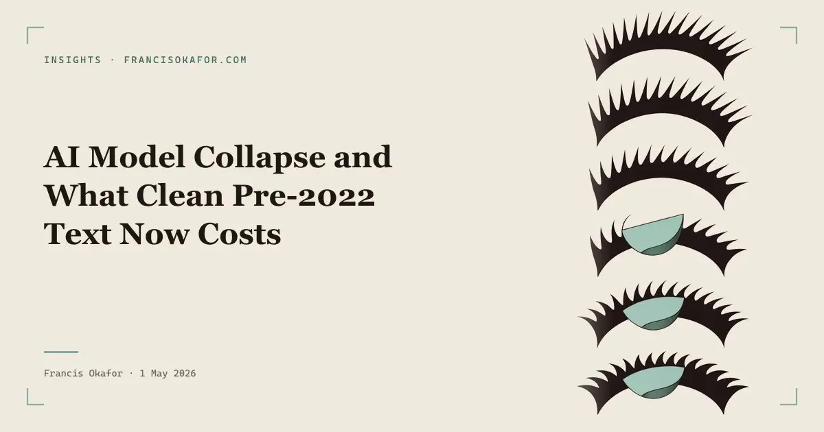 AI Model Collapse and What Clean Pre-2022 Text Now Costs