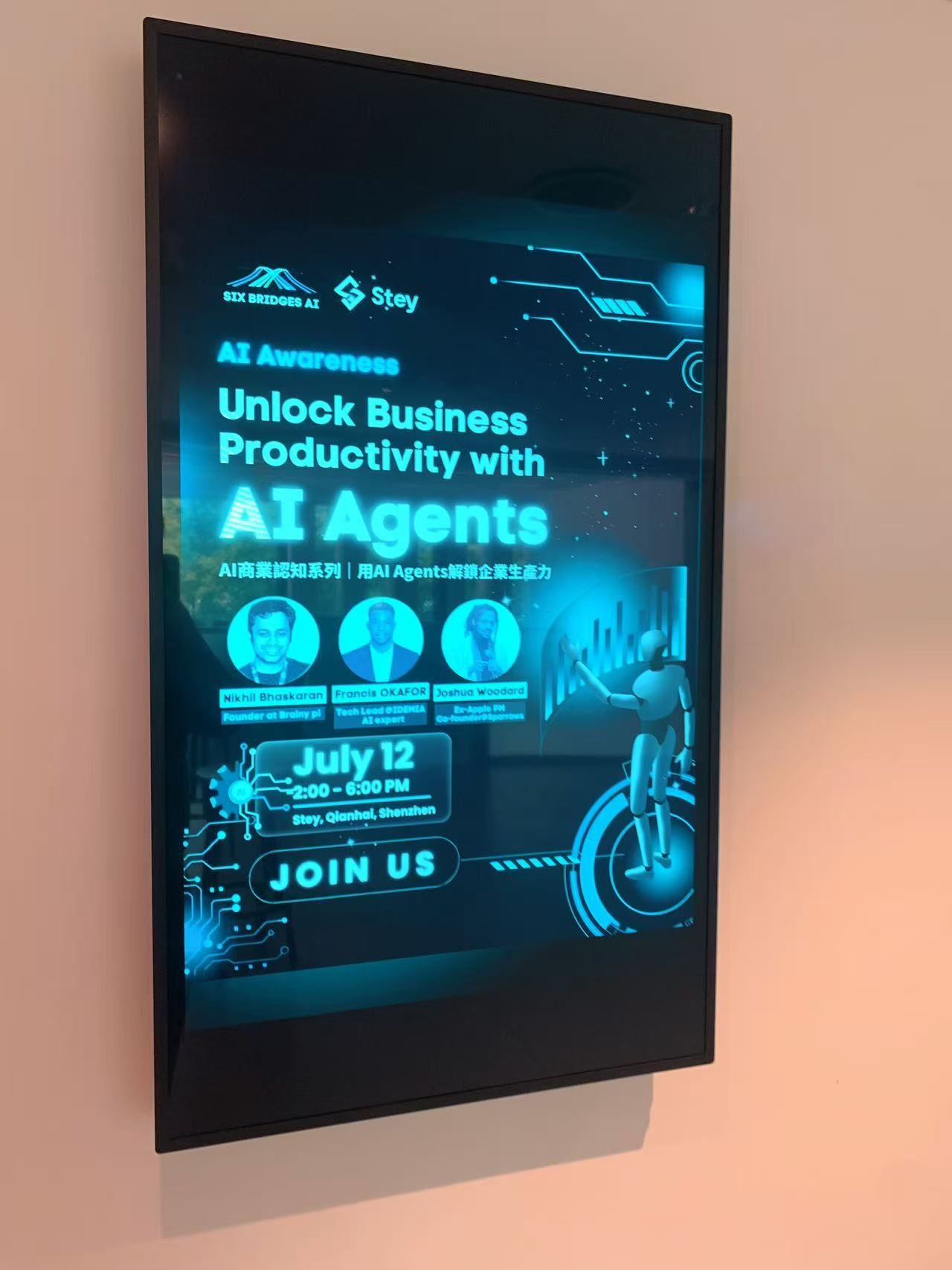 Six Bridges AI & Stey — Speaker, AI Awareness: Unlocking Business Productivity with AI Agents