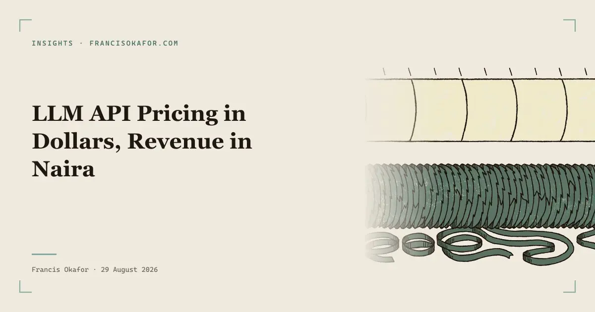 LLM API Pricing in Dollars, Revenue in Naira