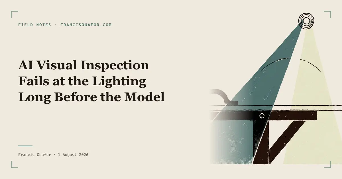 AI Visual Inspection Fails at the Lighting Long Before the Model
