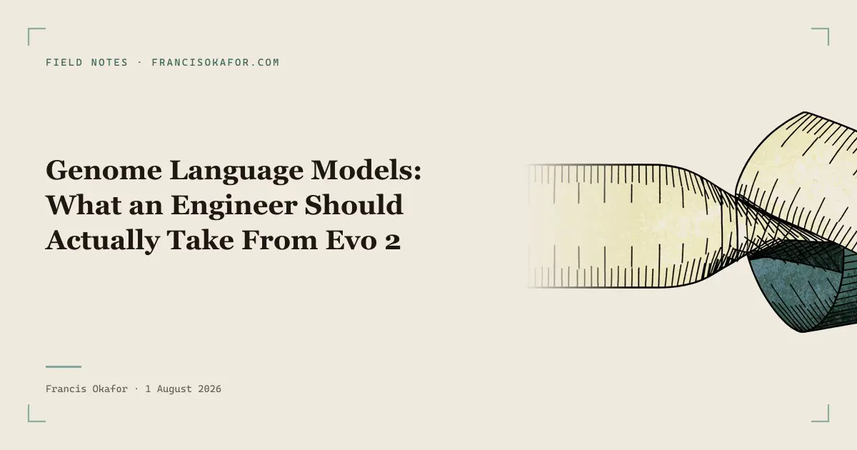 Genome Language Models: What an Engineer Should Actually Take From Evo 2