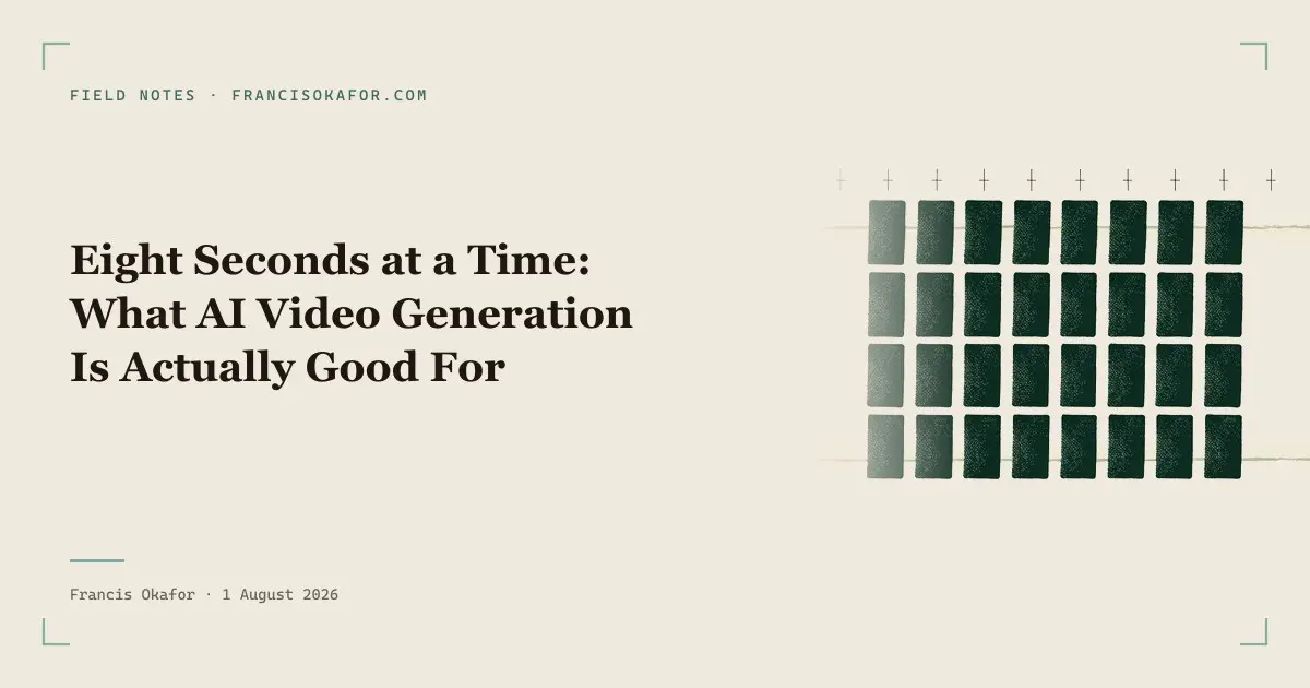 Eight Seconds at a Time: What AI Video Generation Is Actually Good For