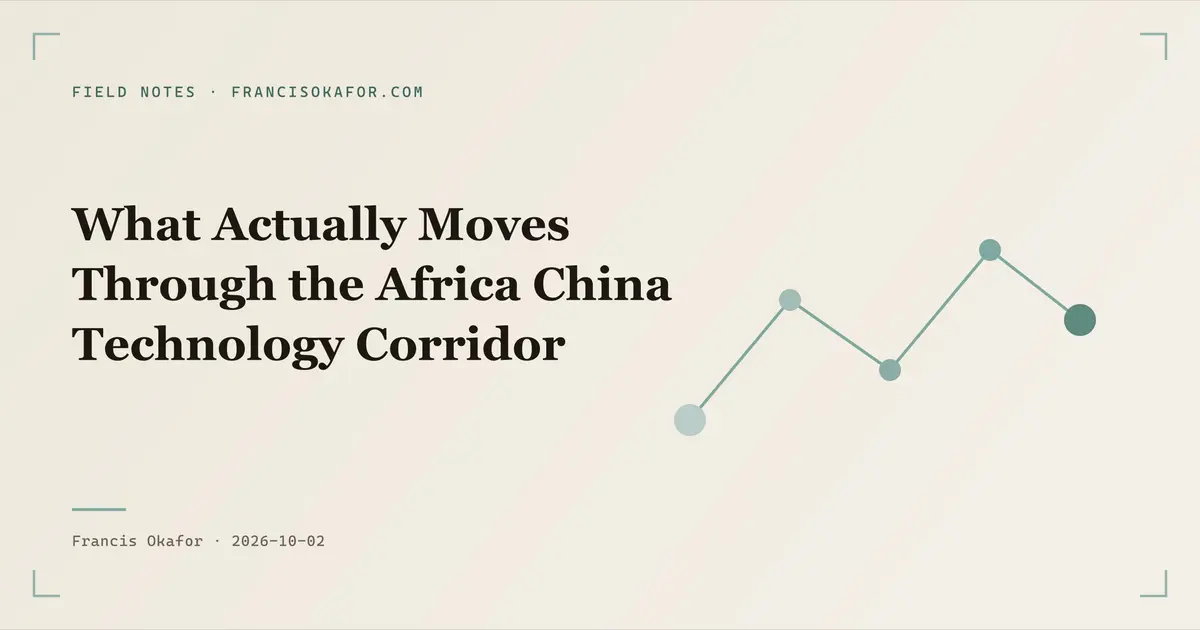 What Actually Moves Through the Africa China Technology Corridor