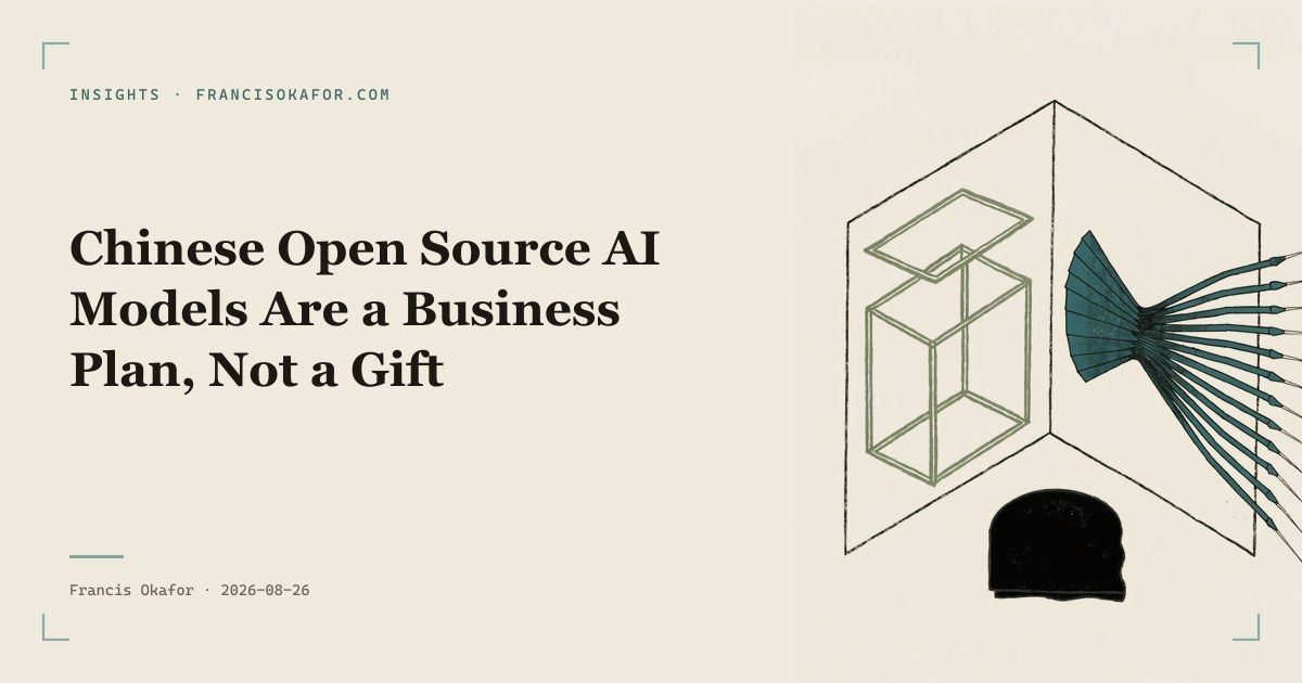 Chinese Open Source AI Models Are a Business Plan, Not a Gift