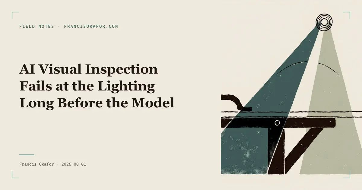 AI Visual Inspection Fails at the Lighting Long Before the Model